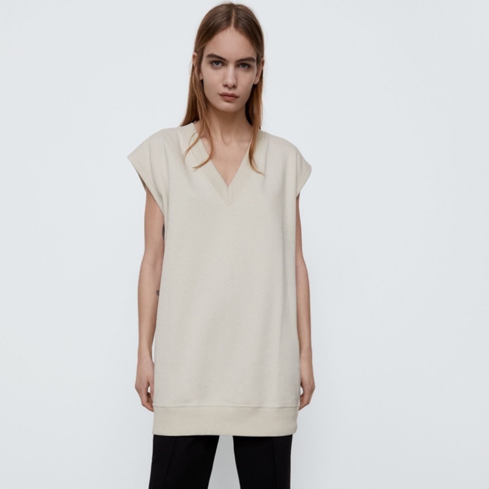 Zara V Neck Plush Dress size S